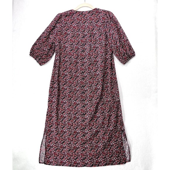 Margaret O'Leary Dress Women XS Black Pink Floral Midi Cottagecore Prairie Boho - Picture 2 of 15